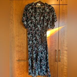 LOOK by M New York wrap-dress, One Size, floral red white holiday